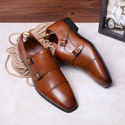 Angelo Ricci™ Luxury Genuine Leather Oxford Shoes With Double Buckle