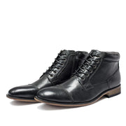 Angelo Ricci™ Chelsea Leather Boots With Zipper