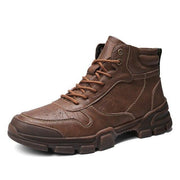 Angelo Ricci™ Brand Pattern Genuine Leather Boots