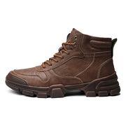 Angelo Ricci™ Brand Pattern Genuine Leather Boots