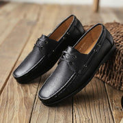 Angelo Ricci™ Leather Moccasins With Fashion Laces