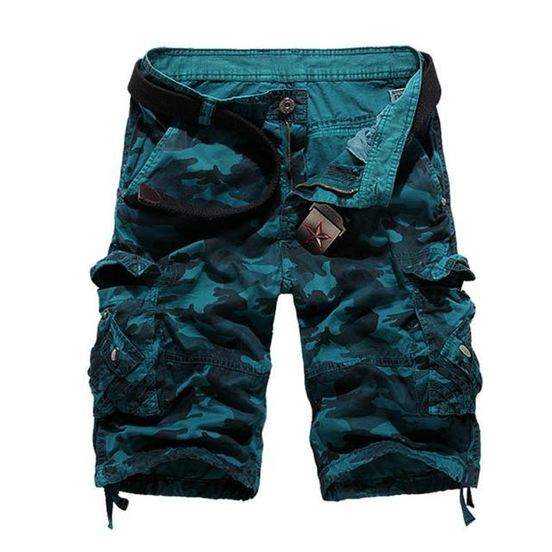 Angelo Ricci™ Cotton Camouflage Cargo Shorts