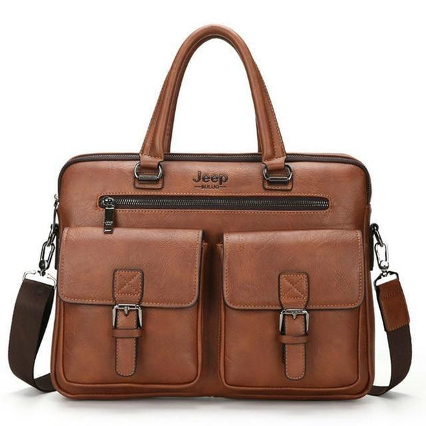 Angelo Ricci™ Men's Luxury Leather Business Briefcase