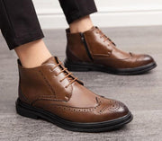 Angelo Ricci™ Pointed Leather Bullock Boots