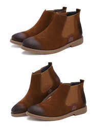 Angelo Ricci™ Chelsea Fashion Suede Leather Boots