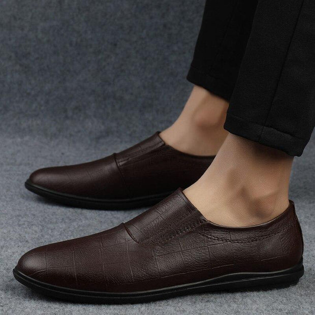 Angelo Ricci™ Leather Slip Loafers