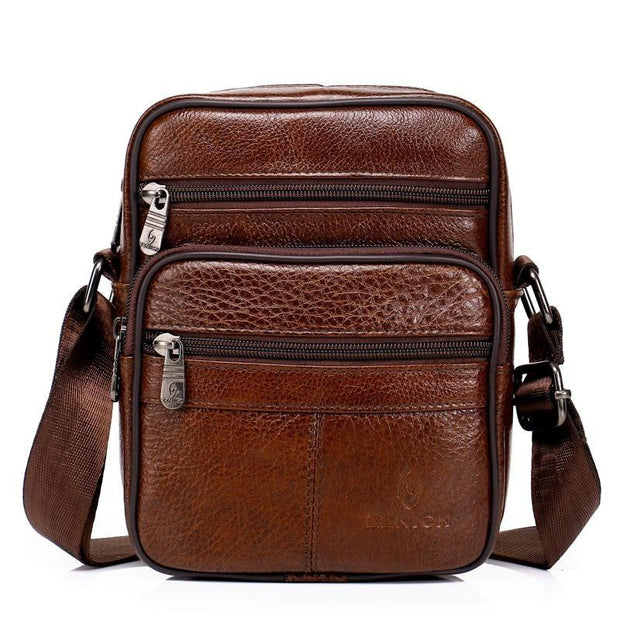 Angelo Ricci™ Genuine Leather Crossbody Men Messenger Bag