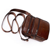 Angelo Ricci™ Genuine Leather Crossbody Men Messenger Bag