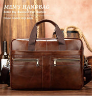 Angelo Ricci™ High Quality Luxury Business Leather Briefcase