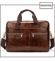 Angelo Ricci™ High Quality Luxury Business Leather Briefcase