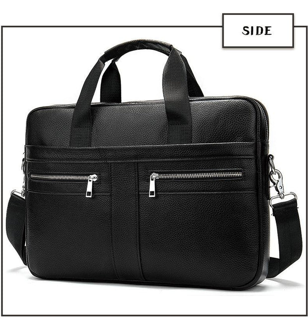 Angelo Ricci™ High Quality Luxury Business Leather Briefcase