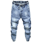 Angelo Ricci™ Side Rivets Stretch Jogger Jeans