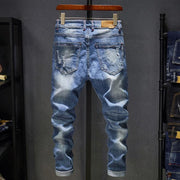 Angelo Ricci™ Stretch Frayed Denim Jeans