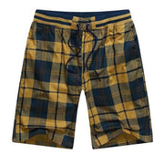 Angelo Ricci™ Bermuda Elastic Waist Plaid Shorts