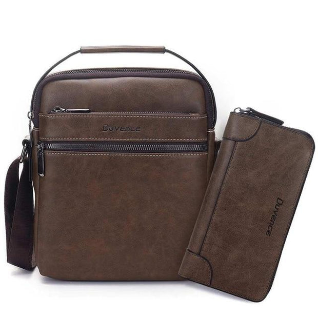 Angelo Ricci™ Men's Leather Crossbody Business Bag