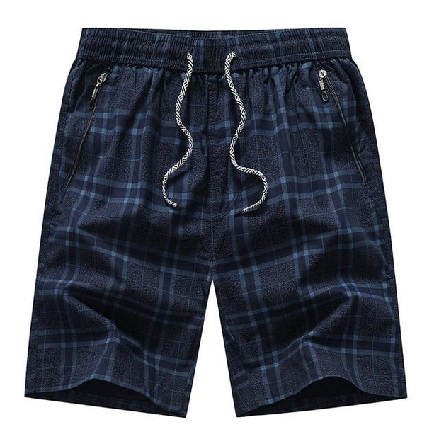 Angelo Ricci™ Bermuda Elastic Waist Plaid Shorts