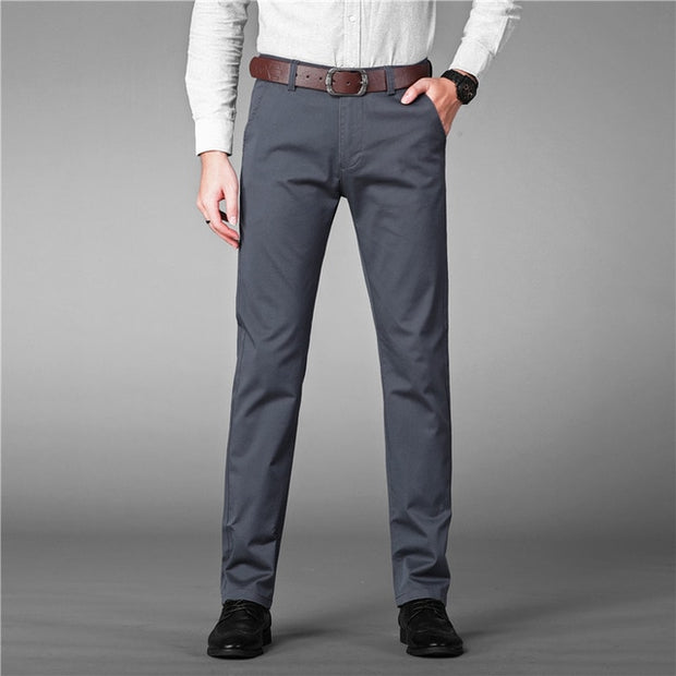 Angelo Ricci™ Designer Luxury Straight Business Elegant Trousers