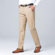 Angelo Ricci™ Business Casual Straight Cotton Trousers