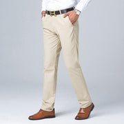 Angelo Ricci™ Business Casual Straight Cotton Trousers