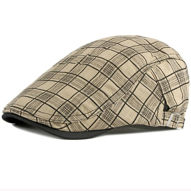 Angelo Ricci™ Vintage Plaid Ivy Newsboy Flat Cap