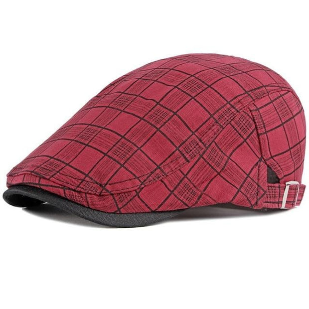 Angelo Ricci™ Vintage Plaid Ivy Newsboy Flat Cap