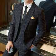 Angelo Ricci™ Plaid Formal Business Elegant 2 Piece Suit
