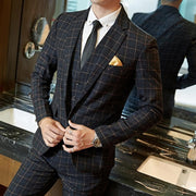 Angelo Ricci™ Plaid Formal Business Elegant 2 Piece Suit