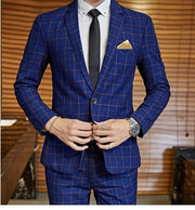 Angelo Ricci™ Plaid Formal Business Elegant 2 Piece Suit