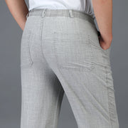 Angelo Ricci™ Thin Elastic Waist Linen Summer Pants
