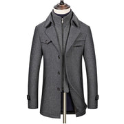 Angelo Ricci™ Winter Wool Blend Business Long Overcoat