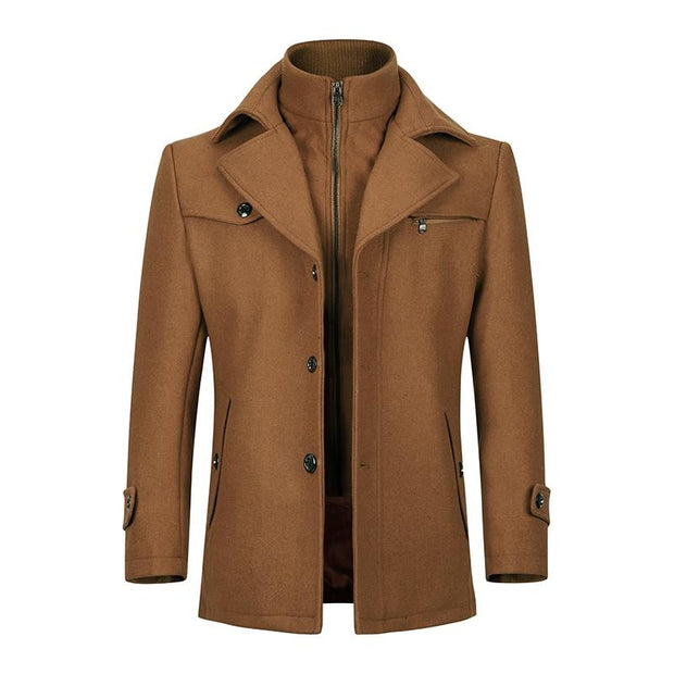 Angelo Ricci™ Double Collar Single Breasted Coat