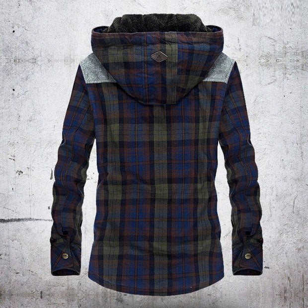 Angelo Ricci™ Fleece Pure Cotton Plaid Jacket