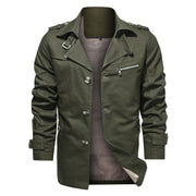 Angelo Ricci™ Lapel Fashion Single Breasted Trench Coat