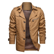 Angelo Ricci™ Lapel Fashion Single Breasted Trench Coat