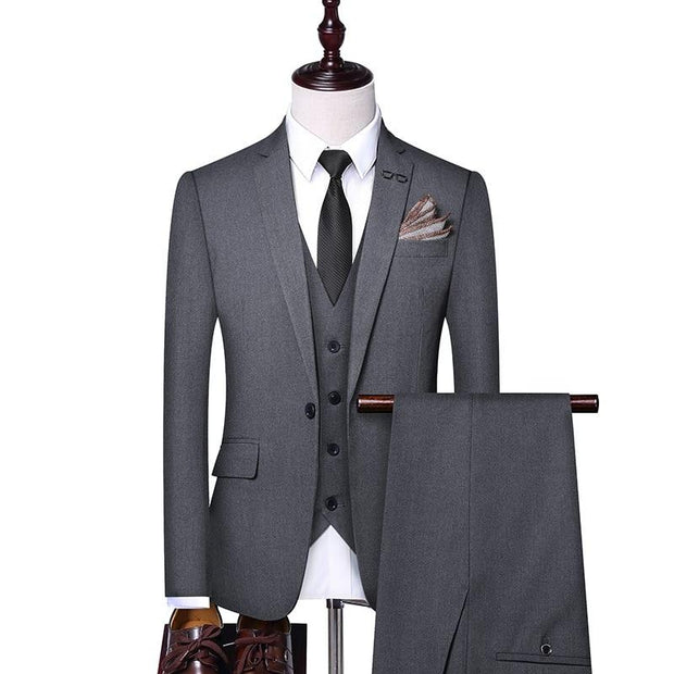 Angelo Ricci™ Gentleman High Quality Business Style 3 Piece Suit