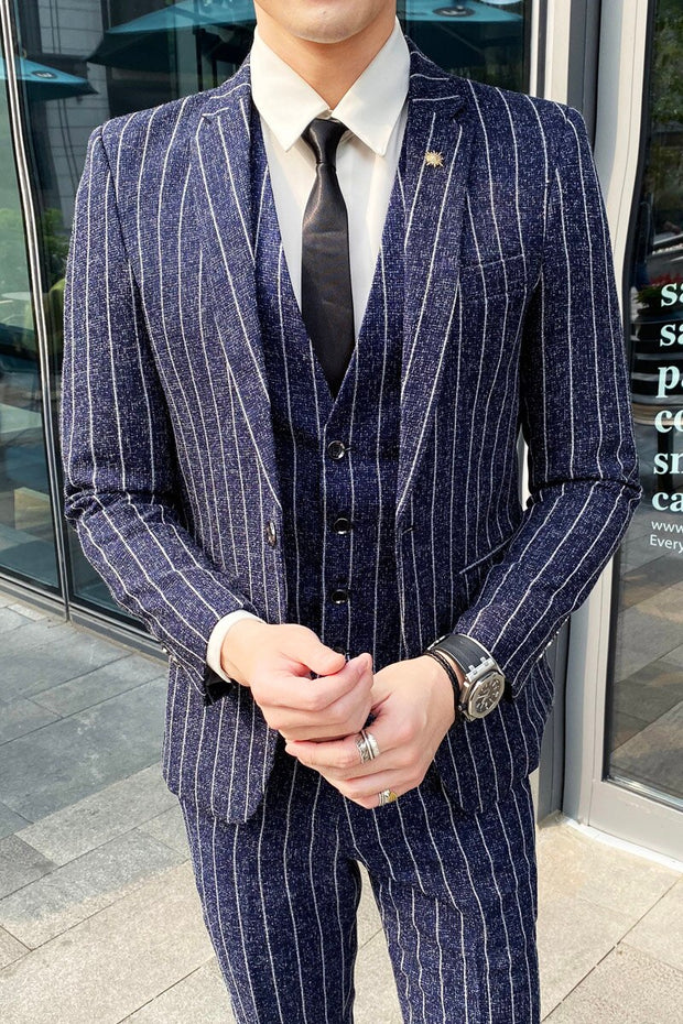 Angelo Ricci™ Business Style Formal Striped 2 Piece Suit