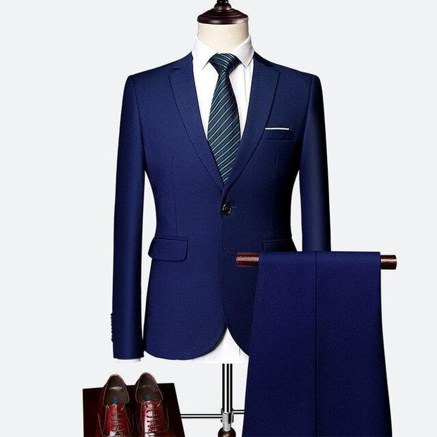 Angelo Ricci™ Elegant Business-Men Style One Button 2 Piece Suit