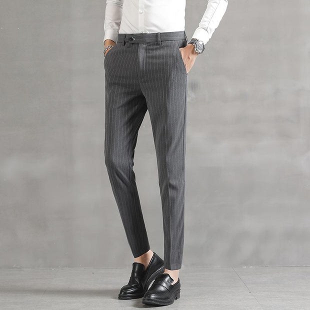 Angelo Ricci™ Casual Striped Men Elegant Pants