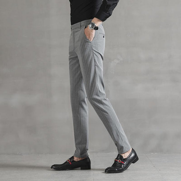 Angelo Ricci™ Casual Striped Men Elegant Pants