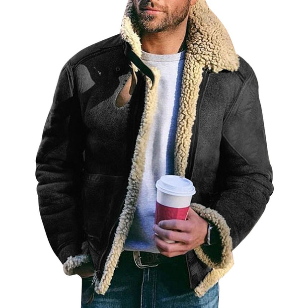 Angelo Ricci™ Outwear Warm Bomber Fur Jacket