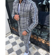 Angelo Ricci™ Hot Fashion Plaid Streetwear Tracksuit