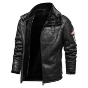 Angelo Ricci™ Leather Velvet Aviator Warm Jacket
