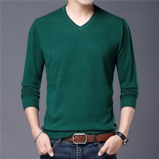 Angelo Ricci™ Autumn Casual V-Neck Pullover