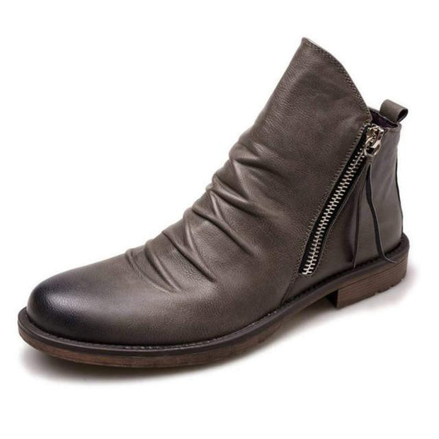 Angelo Ricci™ High-Top Tassel Zip PU Leather Boots