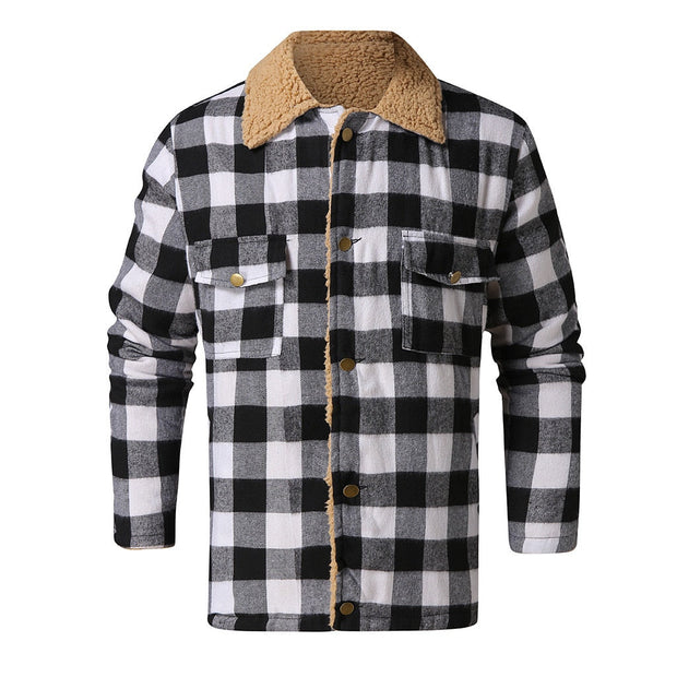 Angelo Ricci™ Fashion Winter Plaid Black&White Jacket