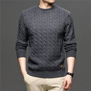 Angelo Ricci™ Fashion Knitted Jumper O-Neck Pullover Sweater