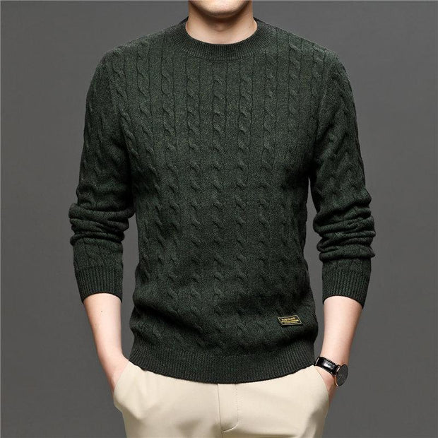 Angelo Ricci™ Fashion Knitted Jumper O-Neck Pullover Sweater