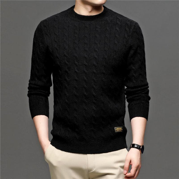 Angelo Ricci™ Fashion Knitted Jumper O-Neck Pullover Sweater