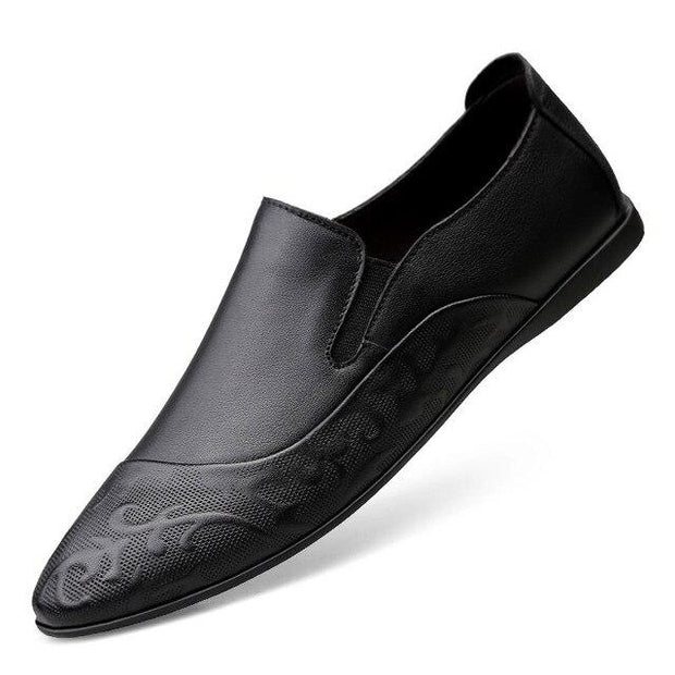 Angelo Ricci™ Genuine Leather Slip-on Loafers