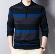 Angelo Ricci™ Polo Striped Knitwear Pullover